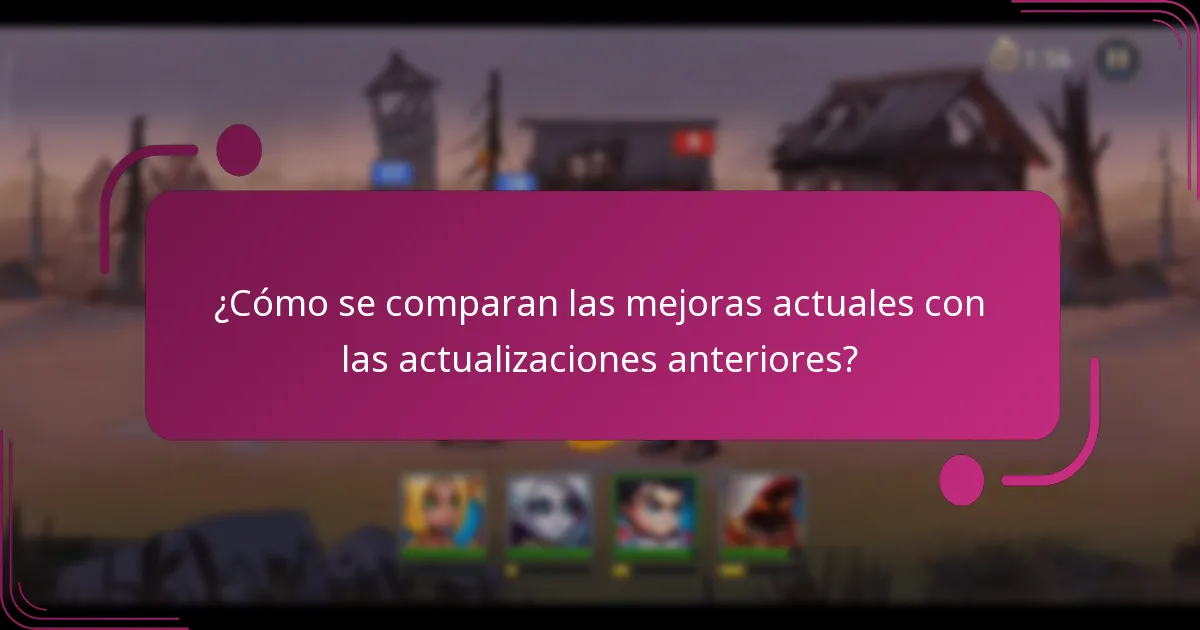 ¿Cómo se comparan las mejoras actuales con las actualizaciones anteriores?