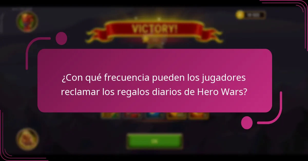 ¿Con qué frecuencia pueden los jugadores reclamar los regalos diarios de Hero Wars?