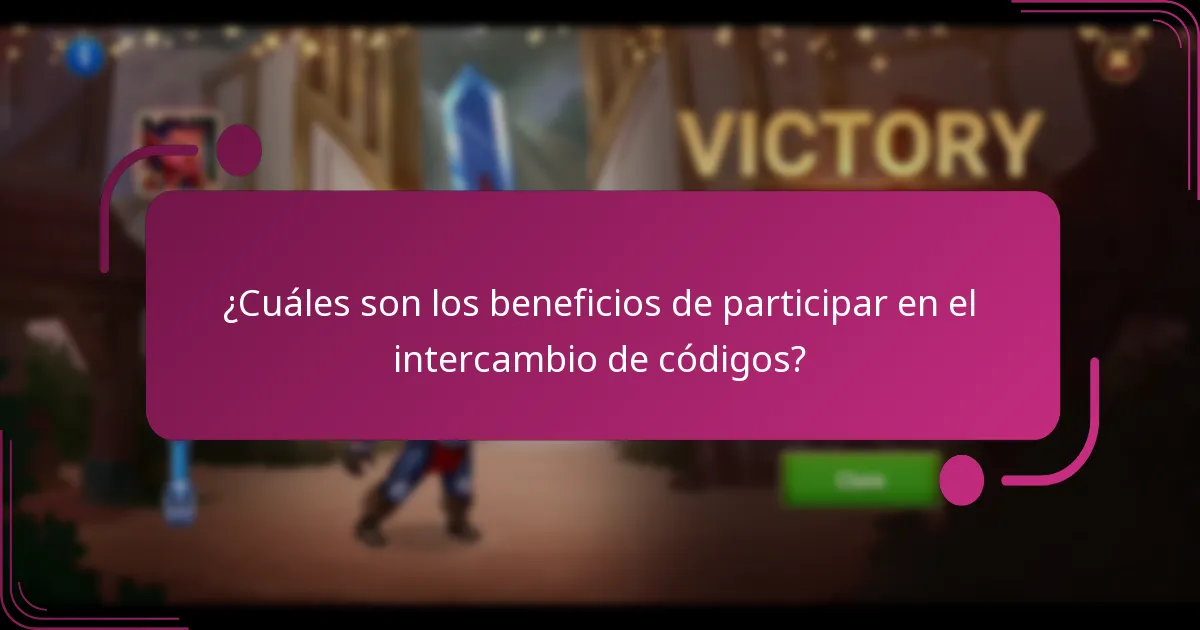 ¿Cuáles son los beneficios de participar en el intercambio de códigos?