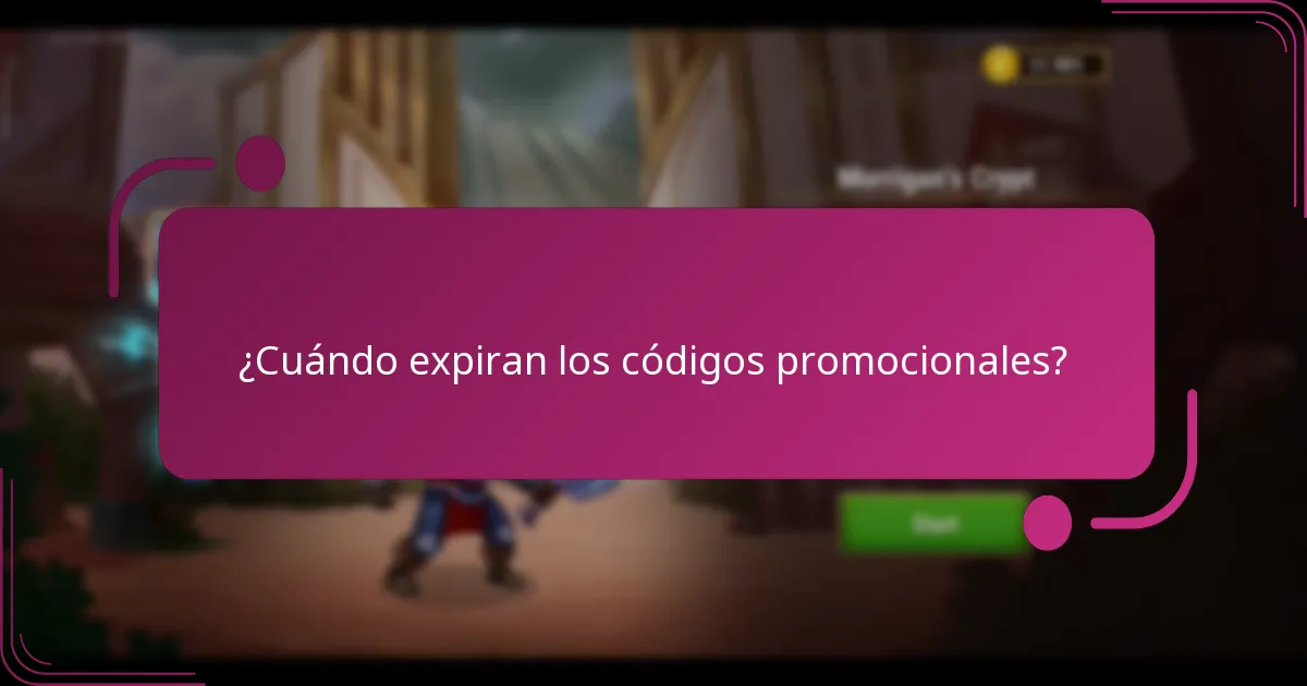 ¿Cuándo expiran los códigos promocionales?