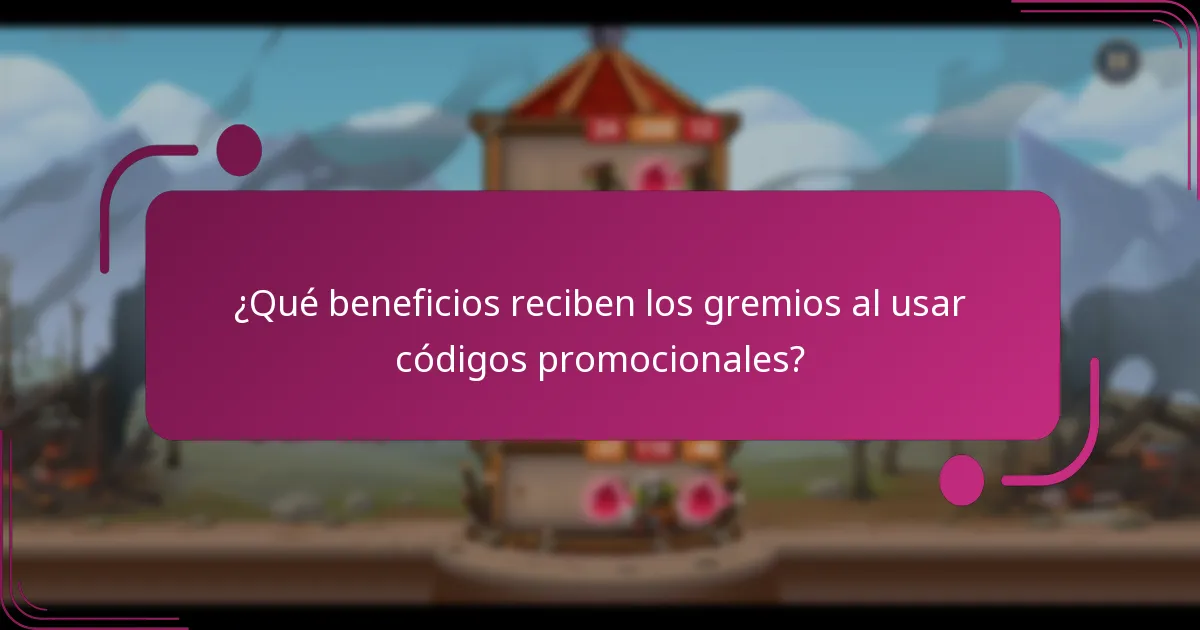 ¿Qué beneficios reciben los gremios al usar códigos promocionales?