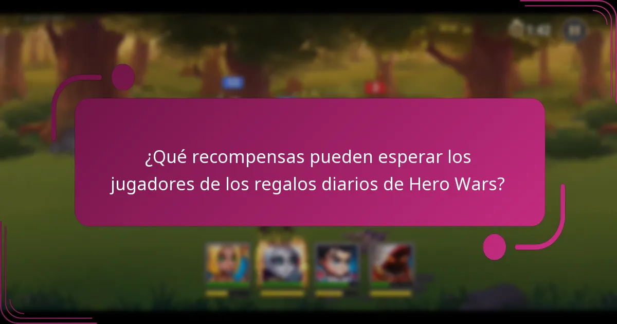 ¿Qué recompensas pueden esperar los jugadores de los regalos diarios de Hero Wars?