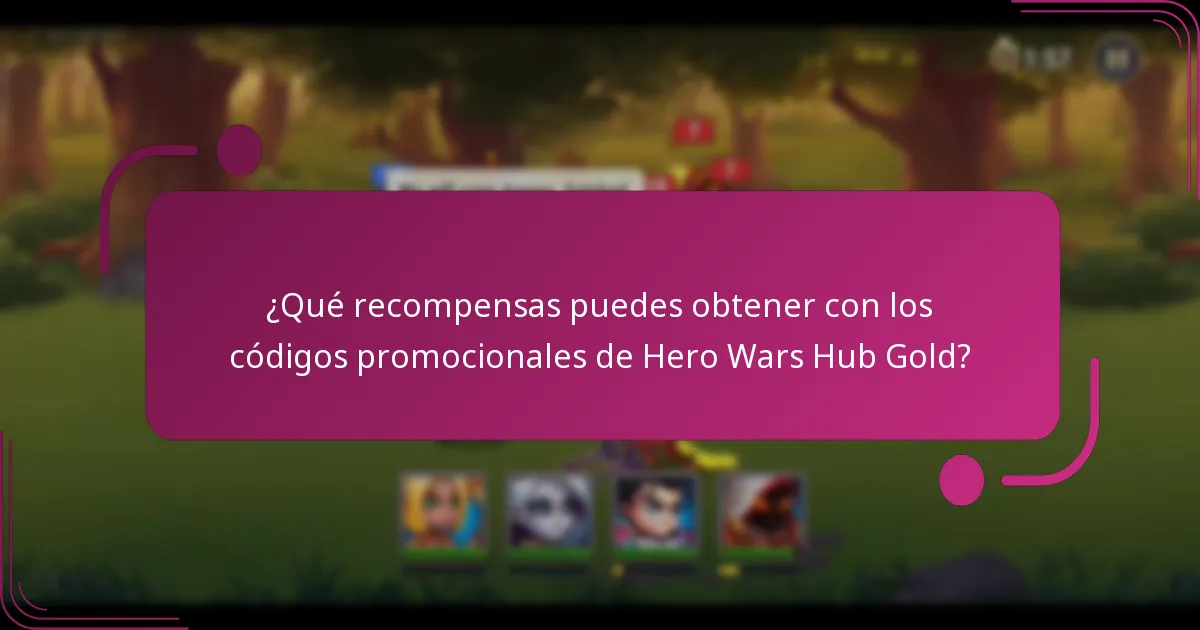 ¿Qué recompensas puedes obtener con los códigos promocionales de Hero Wars Hub Gold?