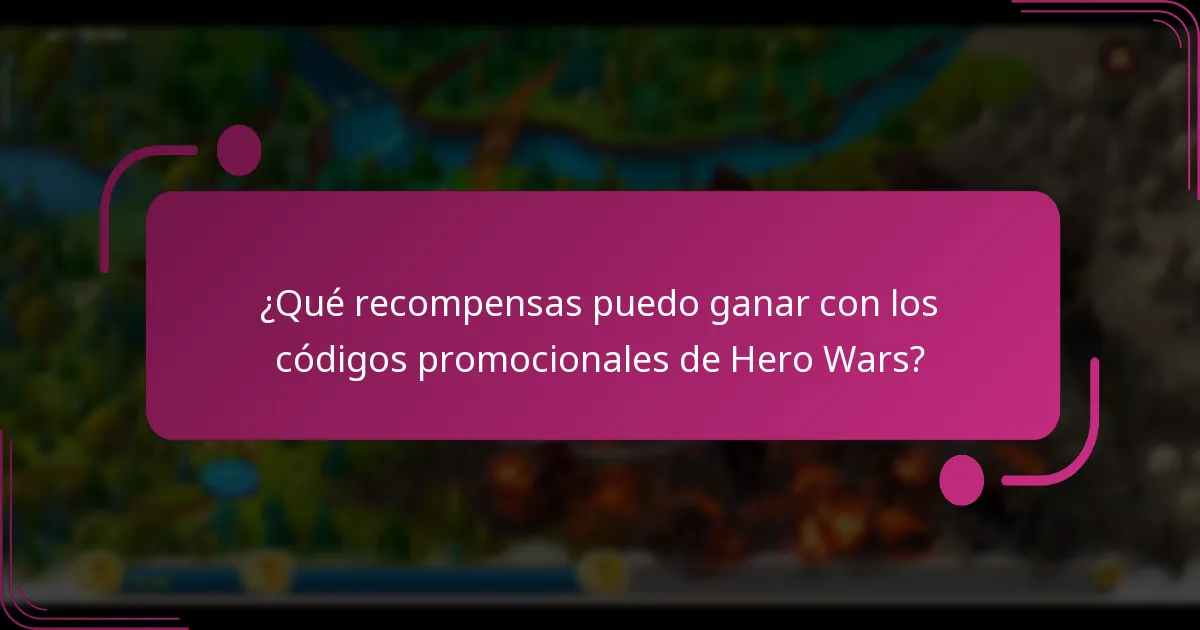 ¿Qué recompensas puedo ganar con los códigos promocionales de Hero Wars?