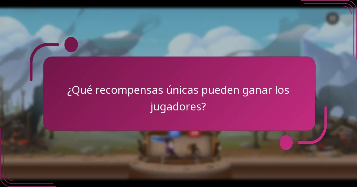 ¿Qué recompensas únicas pueden ganar los jugadores?